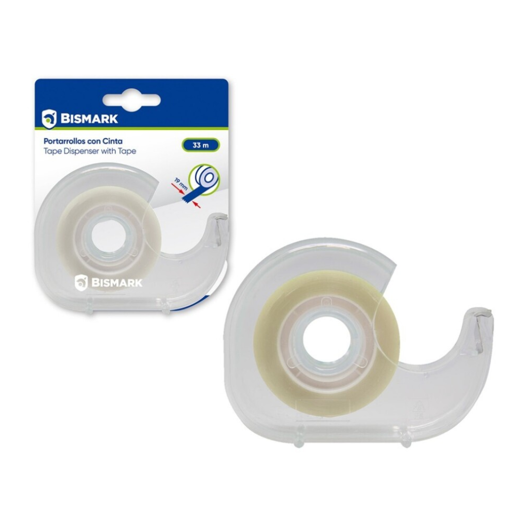 Transparent Adhesive Tape Dispenser, 3.3 x 1.9 cm, PSS