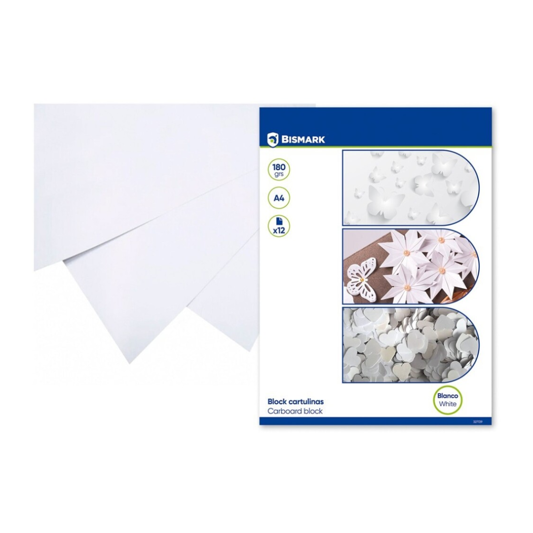 Bloco Cartolina branca A4 12F Bismark PSS