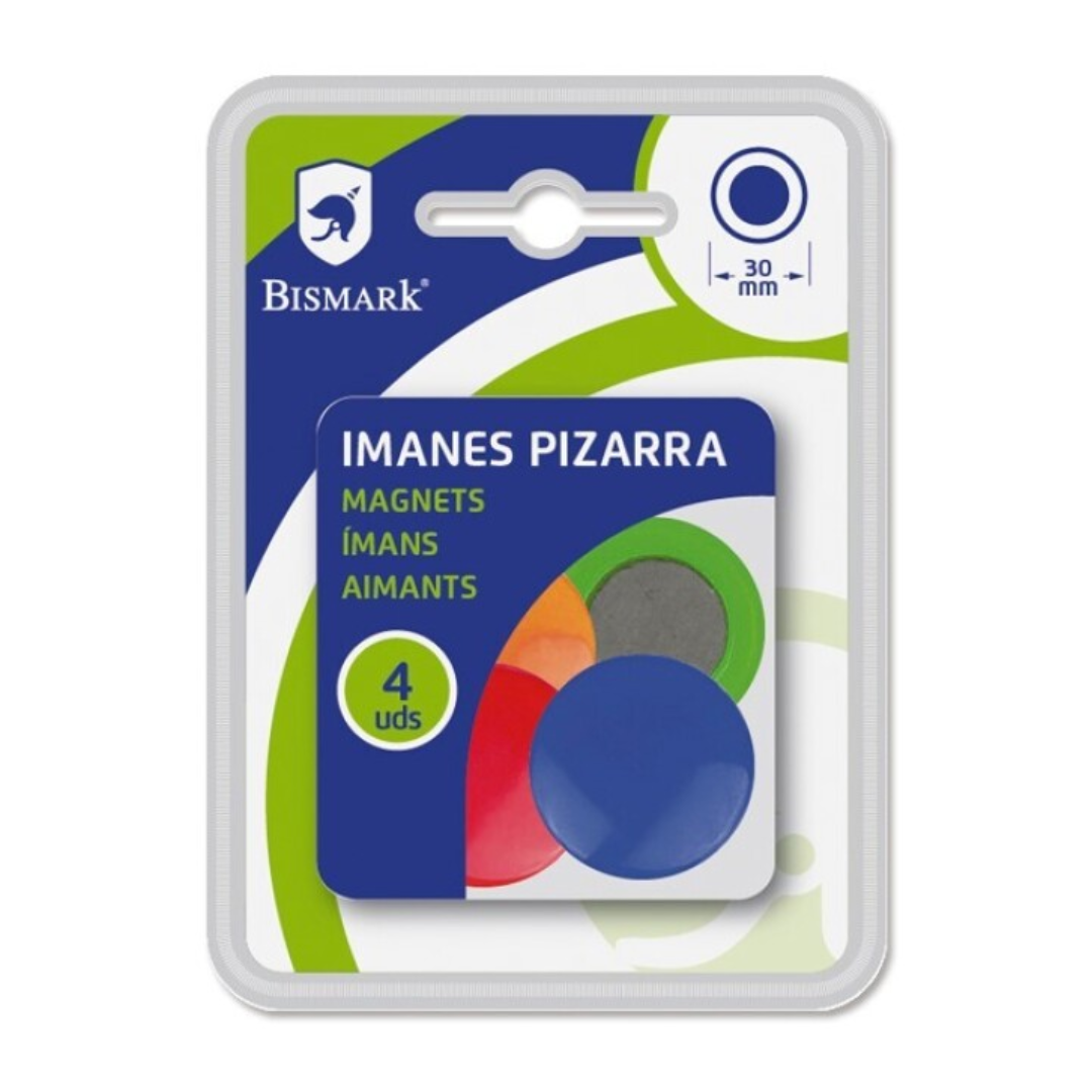 3cm Whiteboard Magnet, 4-pack. Bismark PSS