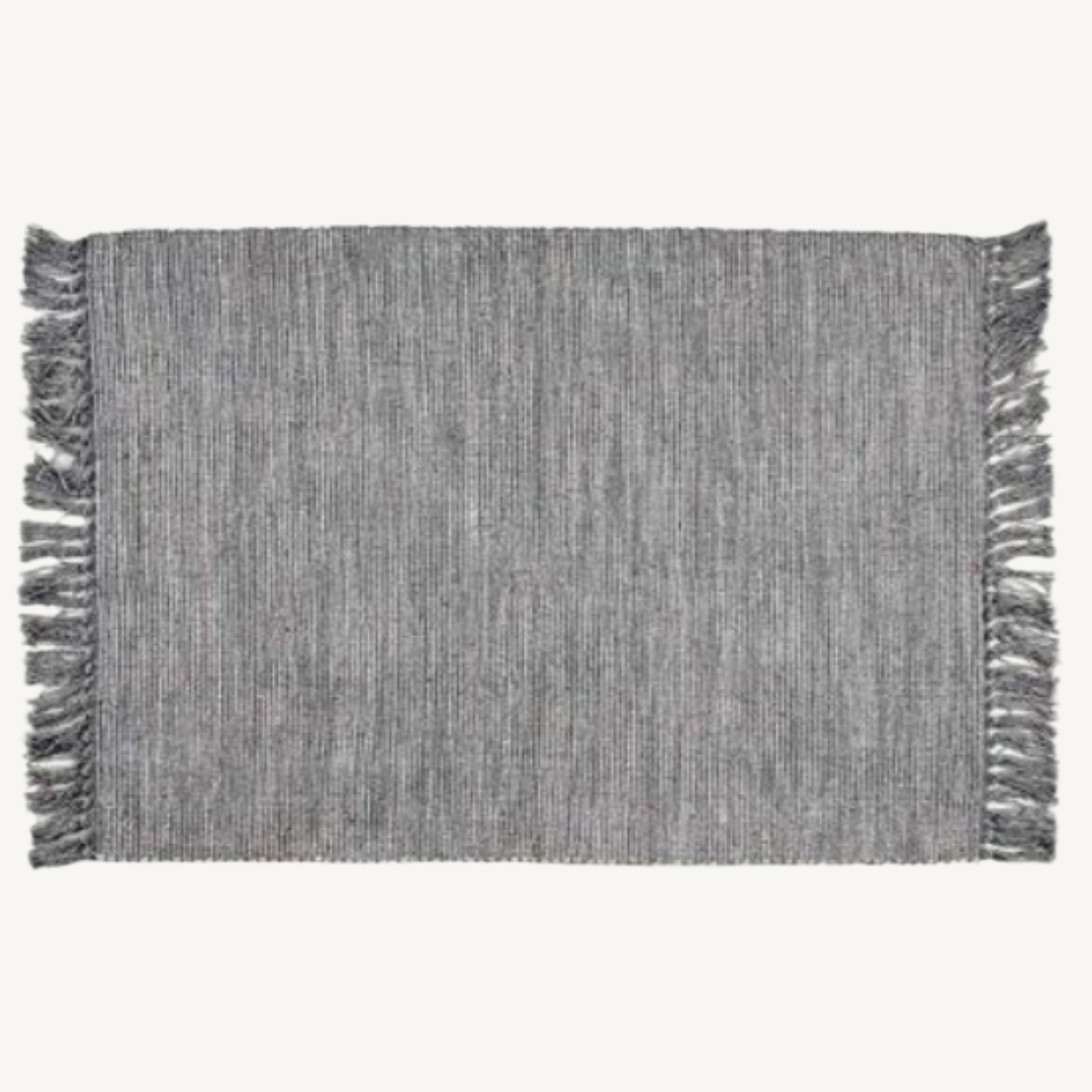 Grey Cotton Rug 80x120cm AR