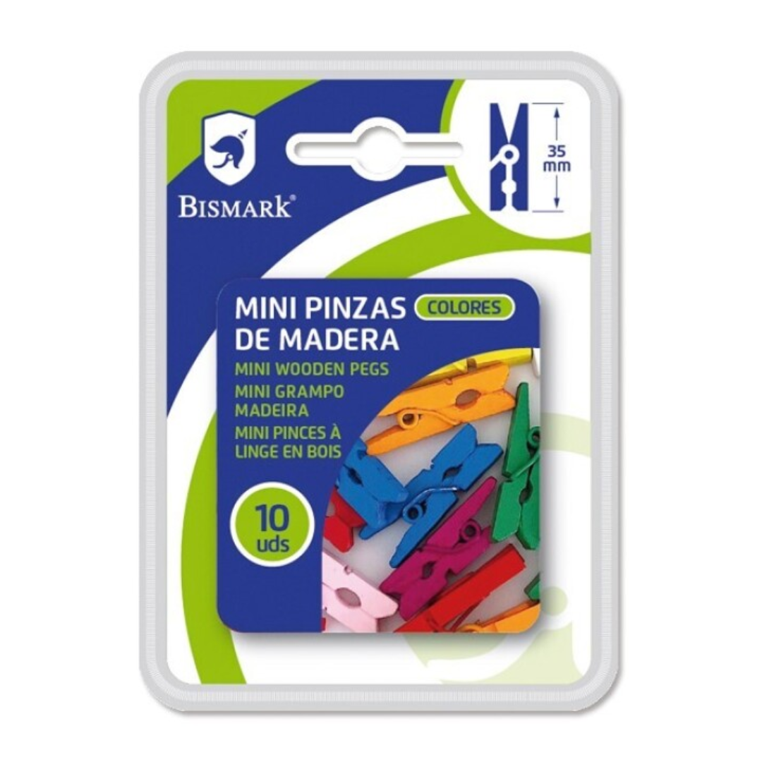 Mini Wooden Spring, colour 3.5cm, 10 pcs. Bismark PSS