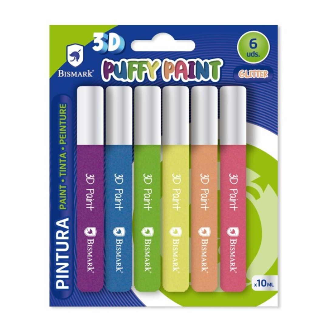 3D Glitter Ink, 6 units, 10ml, Bismark PSS