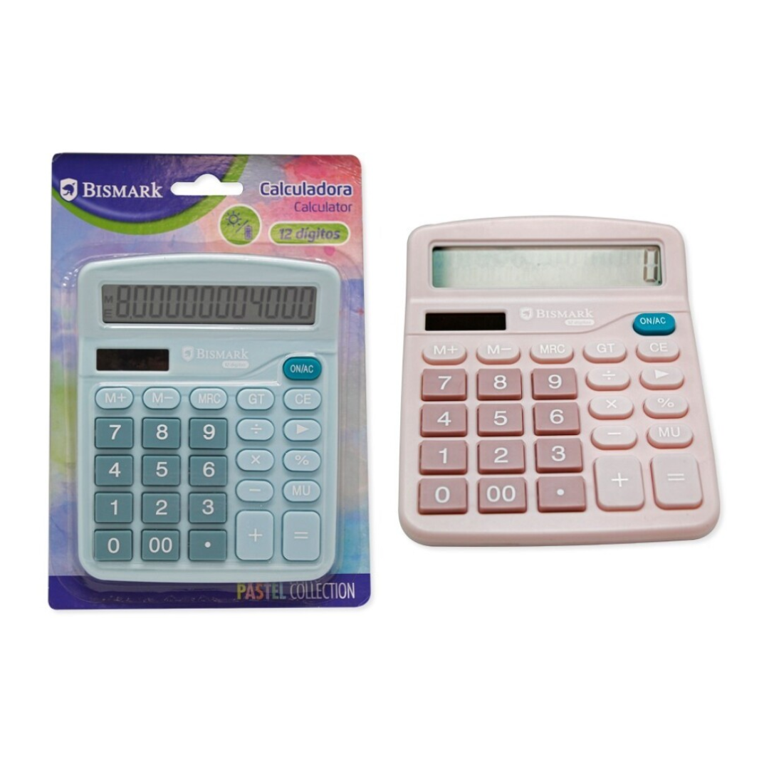 12-digit calculator. Pastel Bismark PSS