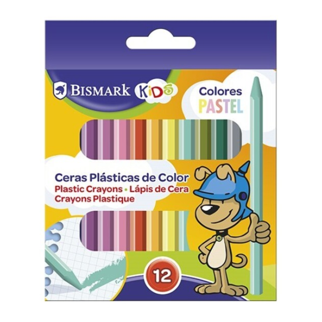 Bismark Kids PSS 12-colour pastel wax crayons