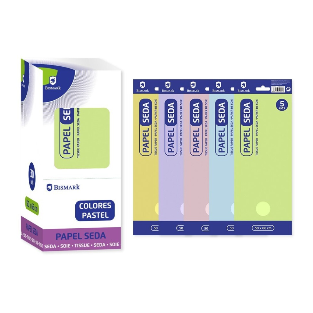 Smooth tissue paper in pastel colours. 5F Bismark PSS