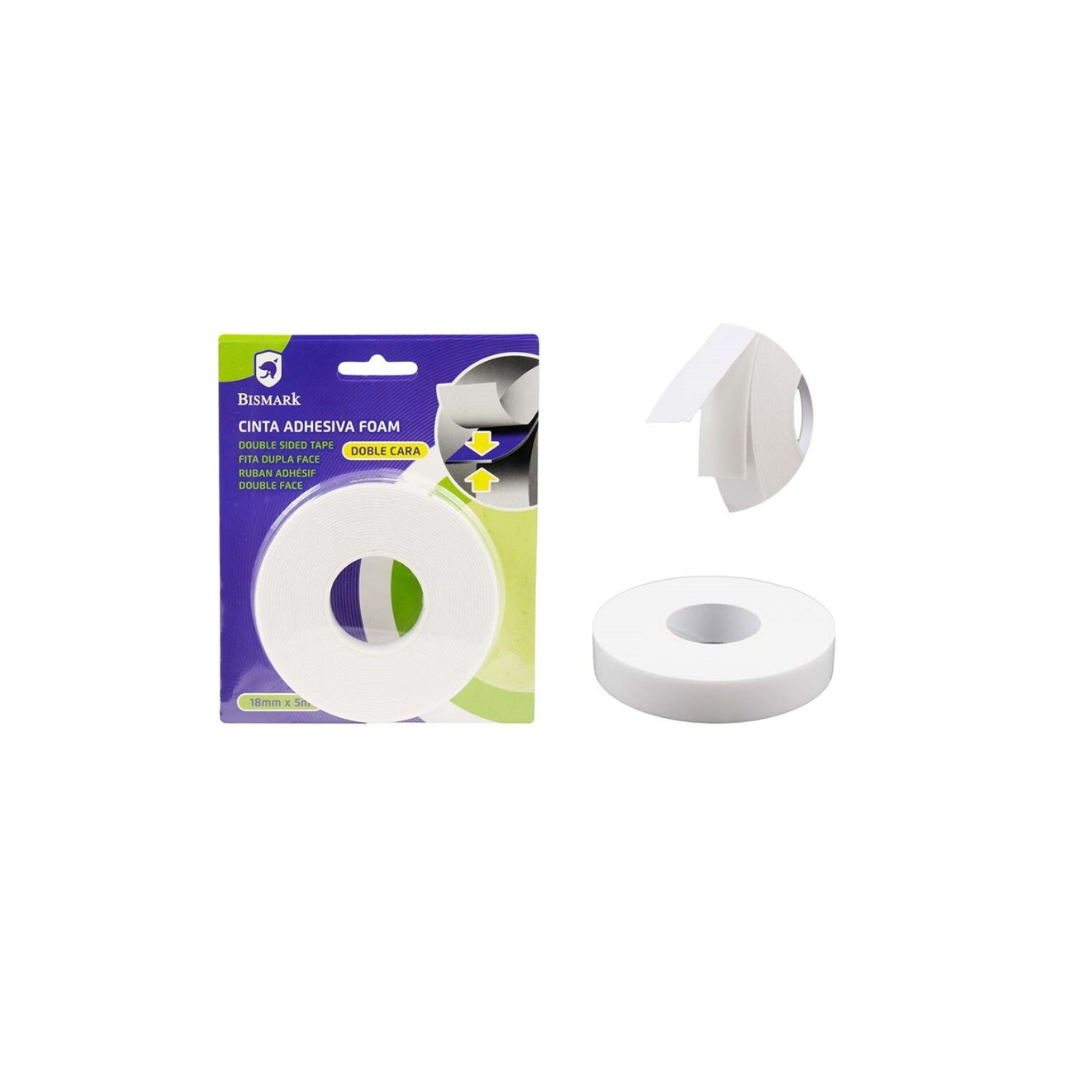 Adhesive Foam Tape, Double-sided, 5 m x 18 mm x 1 mm, PSS