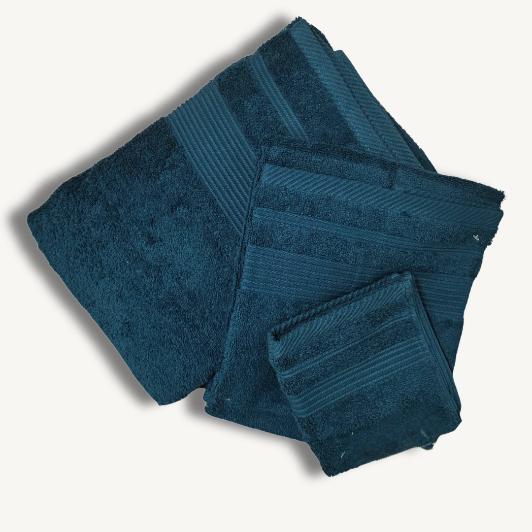 BATH TOWEL 90 x 150 CM SMOOTH TERRY CLOTH TENDRESSE INDIGO U10