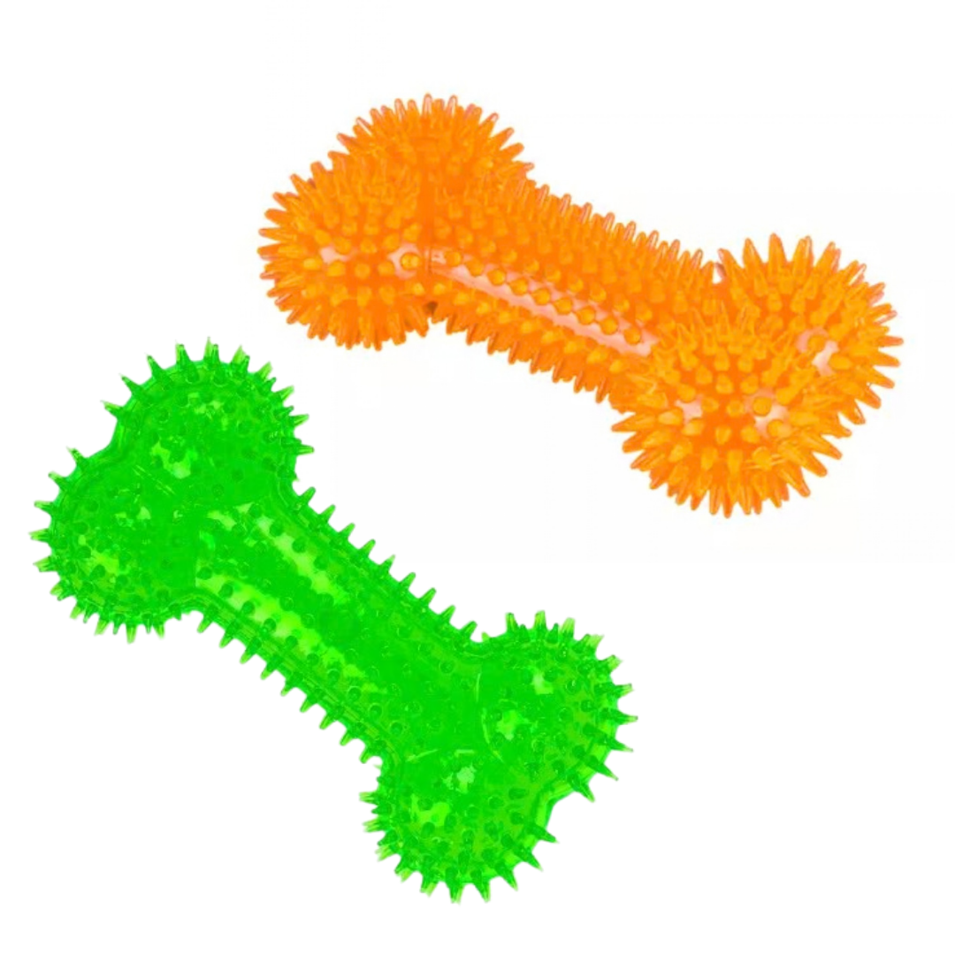 Brinq. Rubber dog bone with LED, 15cm, YMY