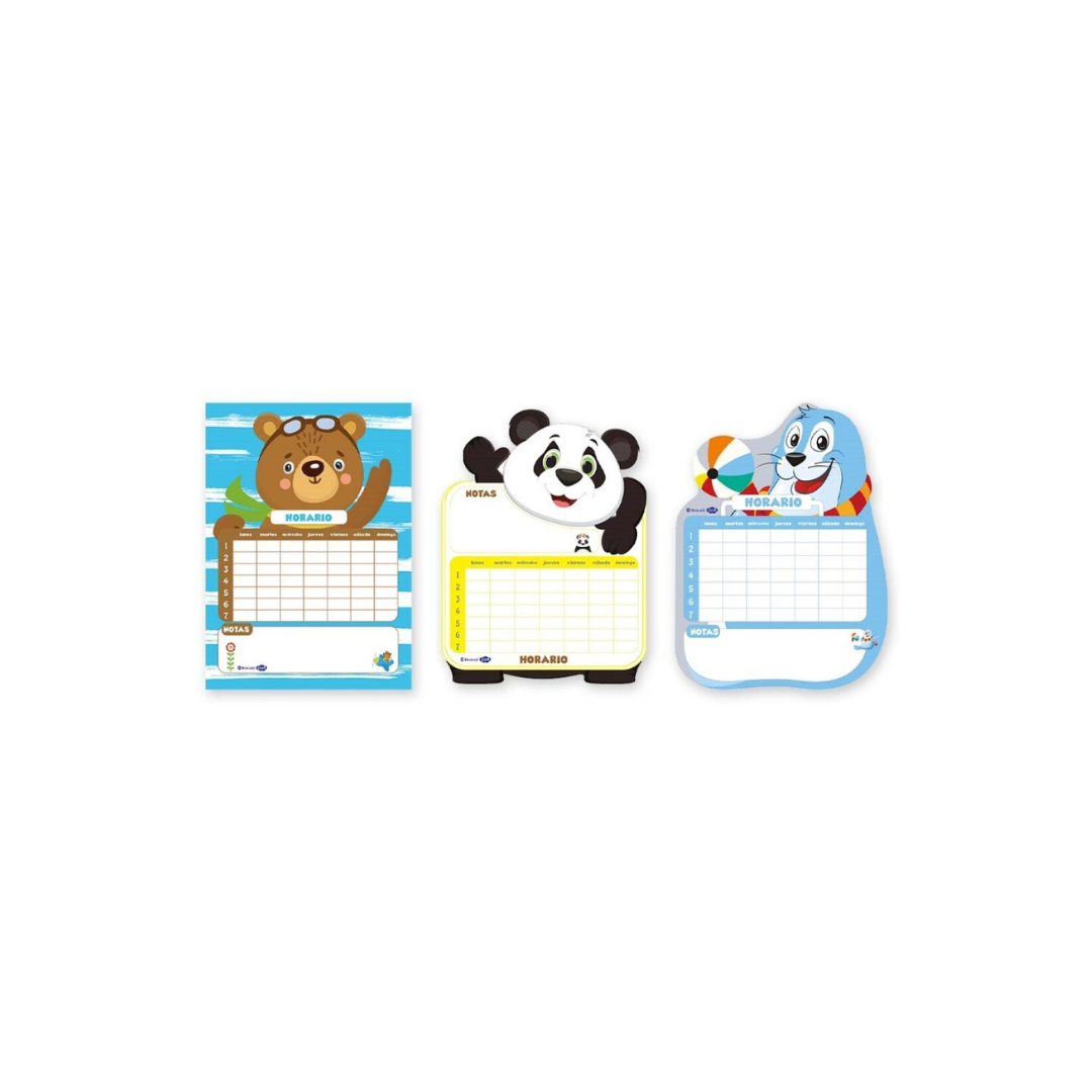 Double-sided animal picture frame with PSS timetable