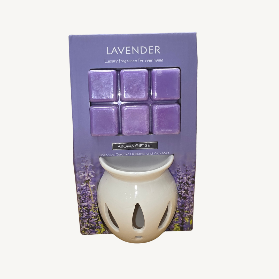 CJ. LAVENDER CANDLE BURNER AND WAX PN