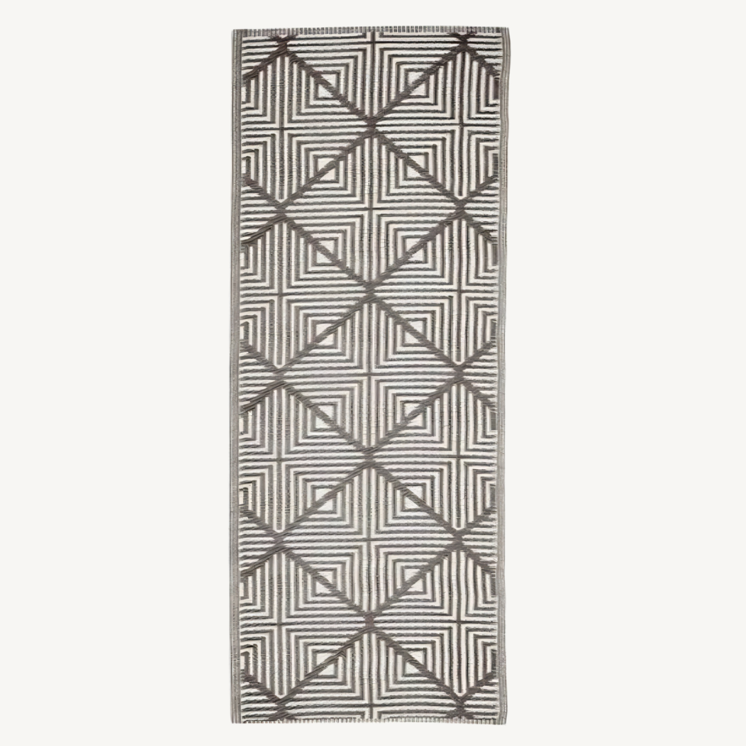 Losangos White Grey Rug 60x150cm AR
