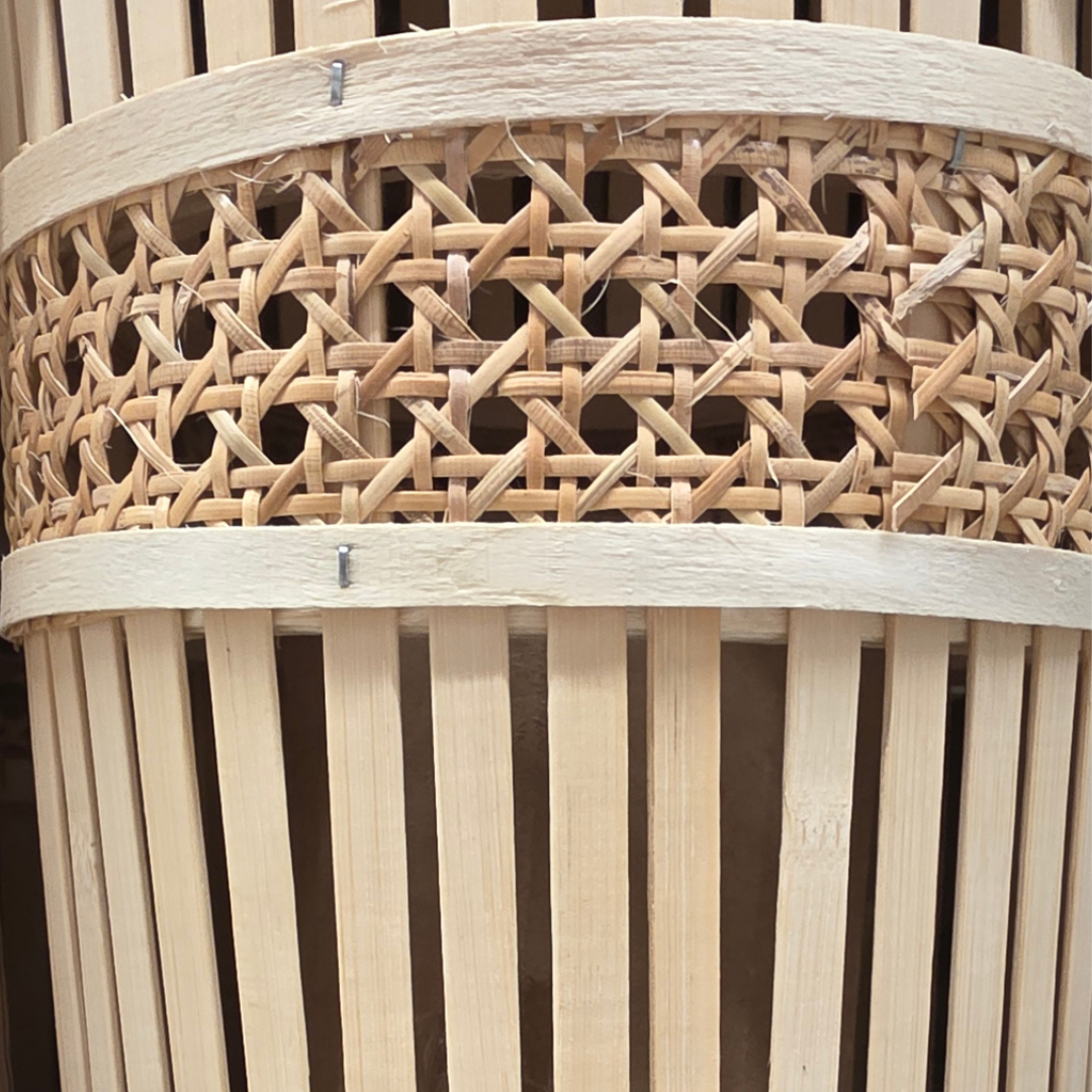 LANTERNA DECORATIVA BAMBU NATURAL VELA GRD AR