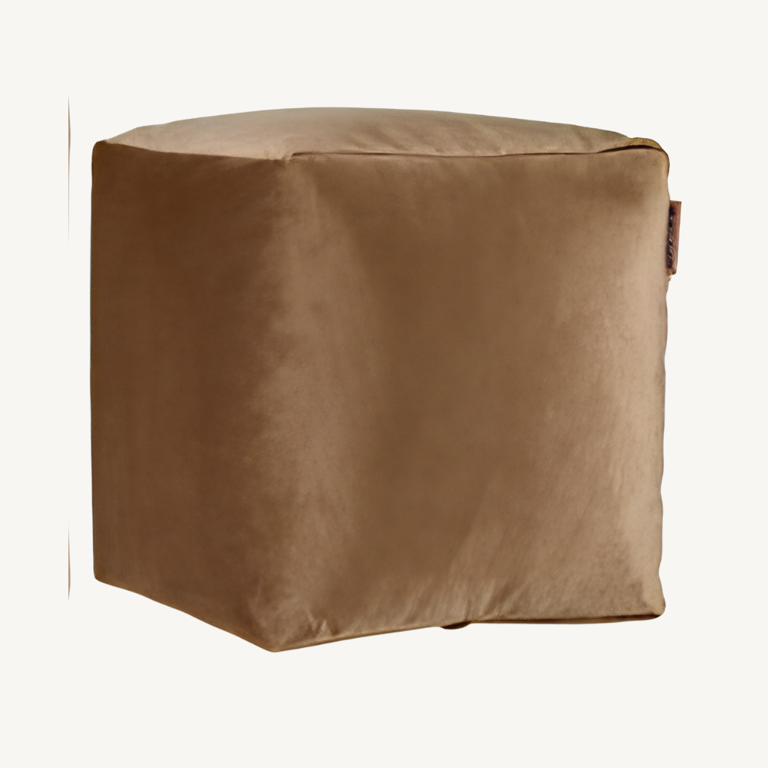 VELVET SQUARE CUSHION 30X30CM BEIGE  AR
