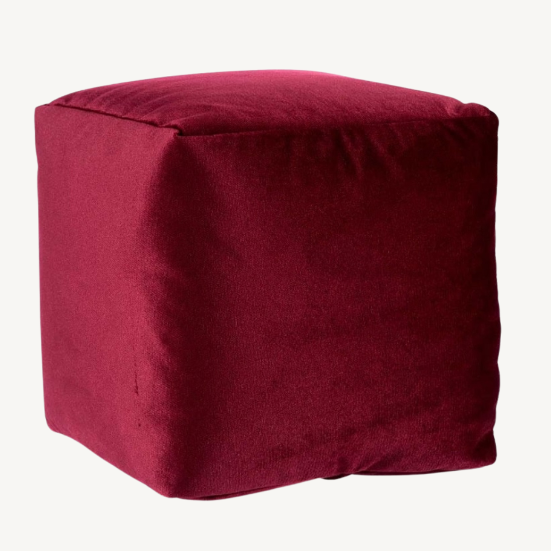 VELVET QUAD CUSHION 30X30CM MAROON