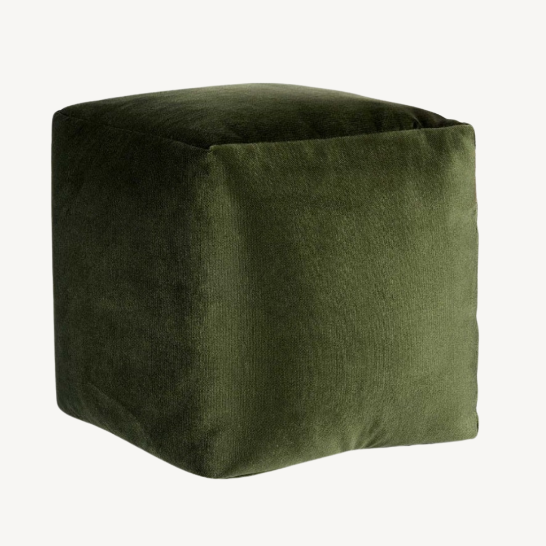 VELVET QUAD CUSHION 30X30CM AIR GREEN