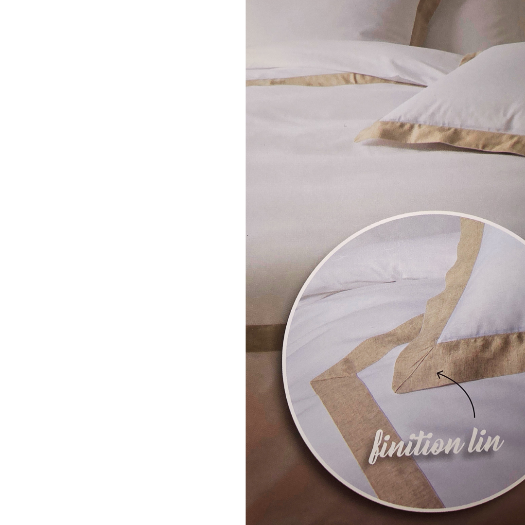 3-piece bed linen set (180cm bed) 260x240cm Laurine Plain 57-thread count U10