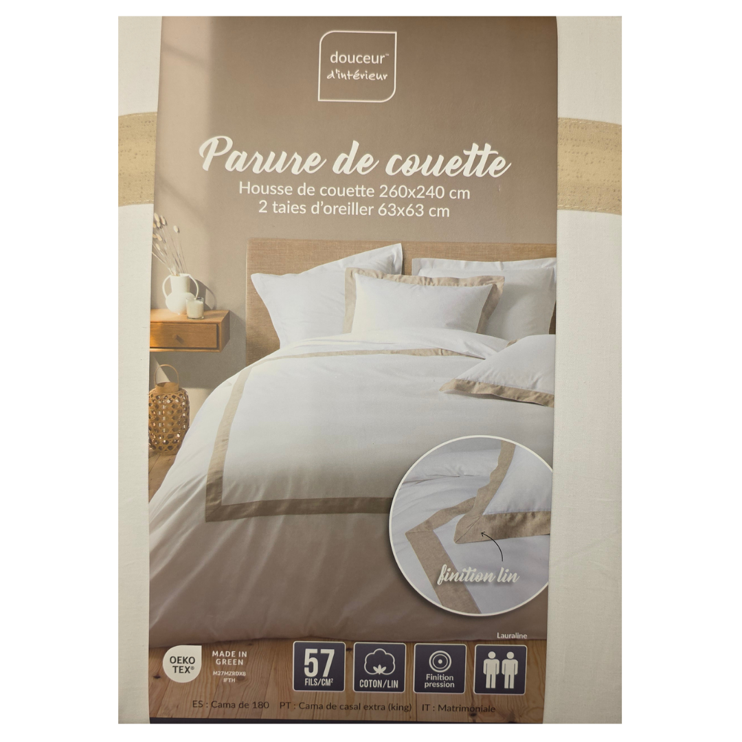 Jogo de Cama 3pçs 260x240cm Laurine Liso 57 Fios U10