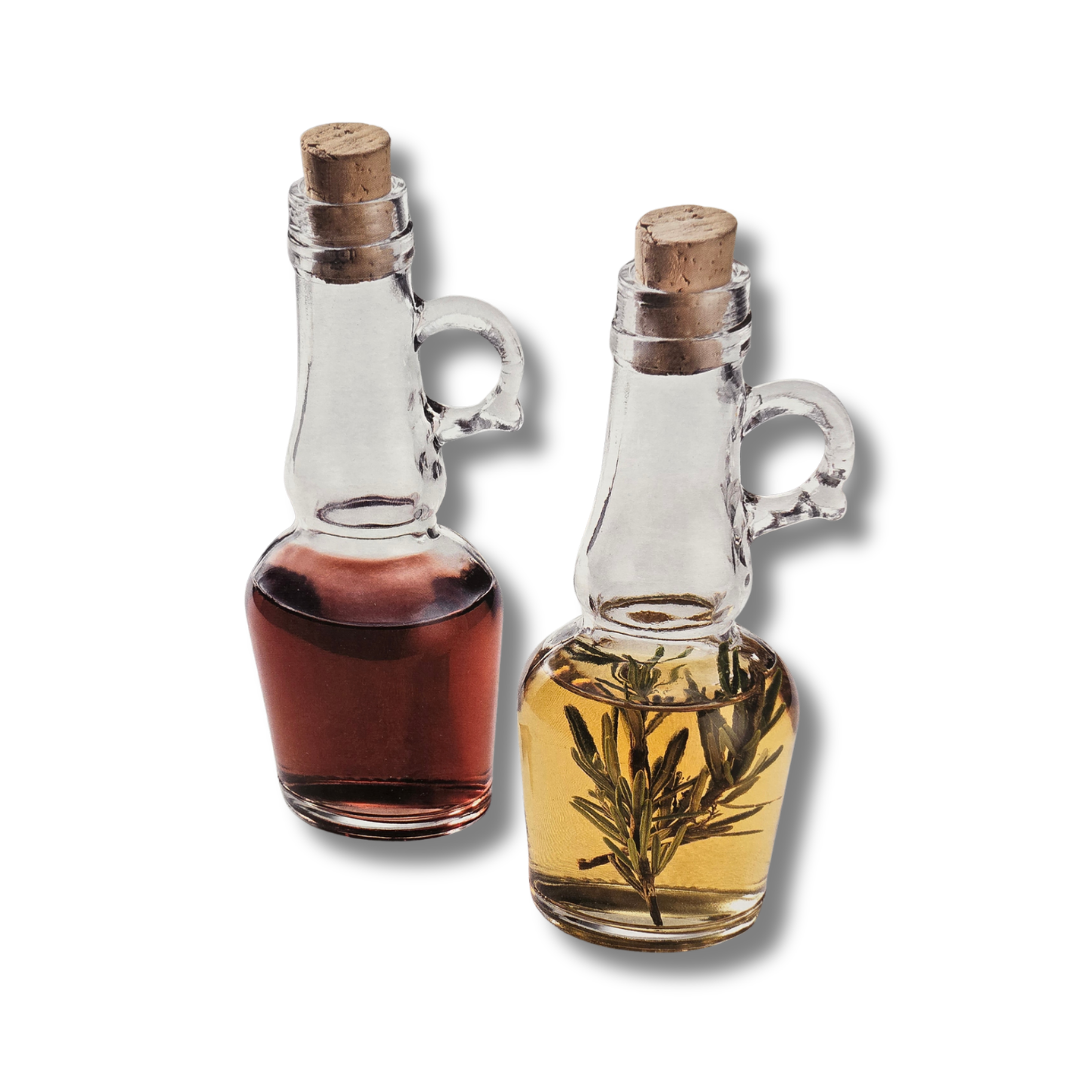 KP olive oil and vinegar set with cork stopper