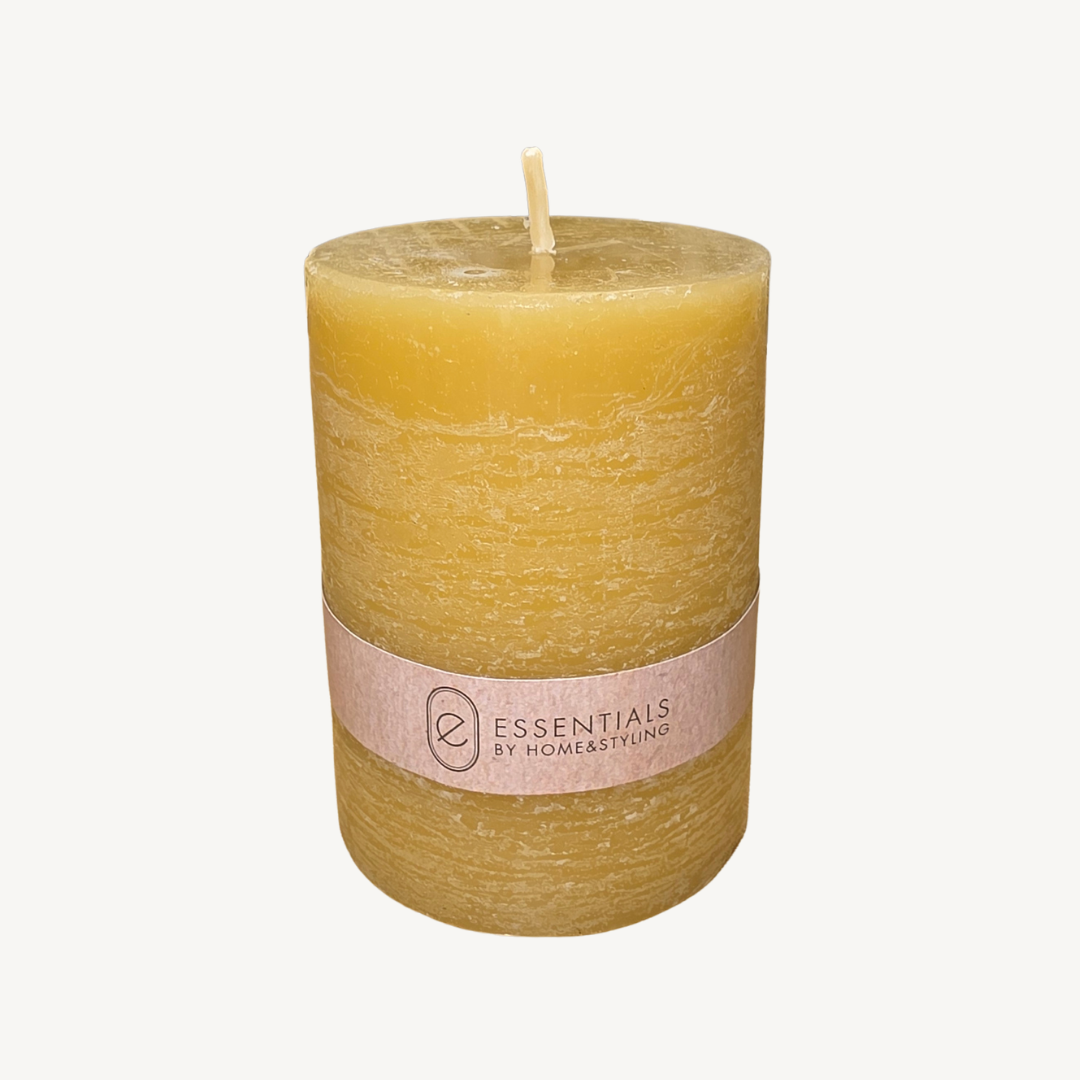 KP ochre 6 x 8 cm pillar candle