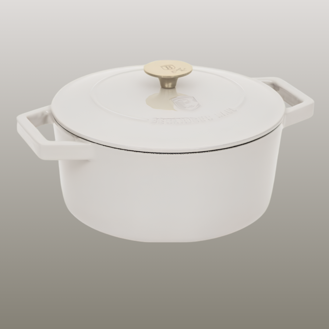24cm Rose Gold Cast Iron Casserole Dish BLH