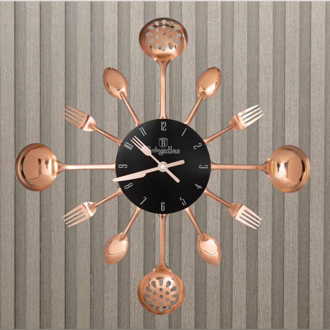 Kitchen Wall Clock, Black Rose/Monaco Collection BLH