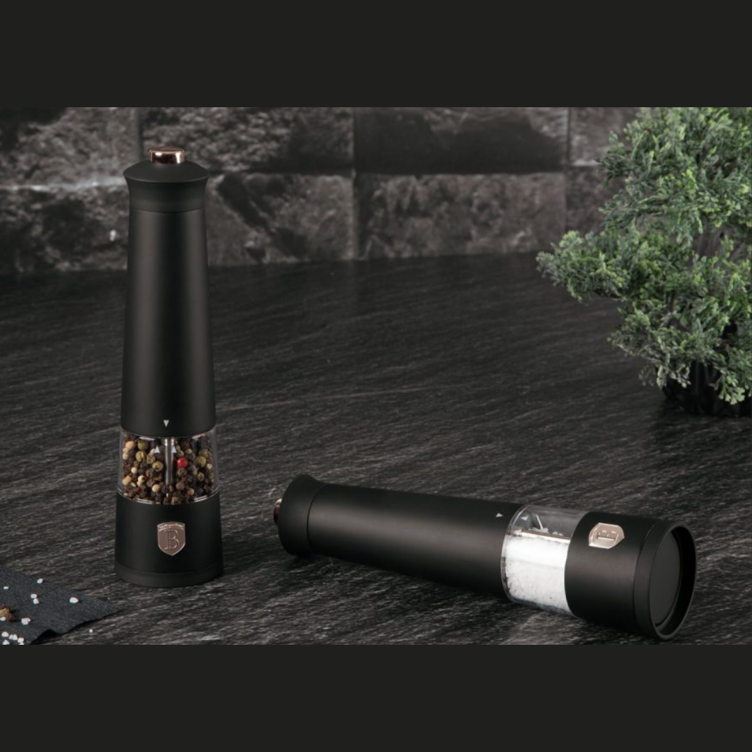 Cj Electric Salt and Pepper Mill Set (2-piece), Black Rose Collection BLH