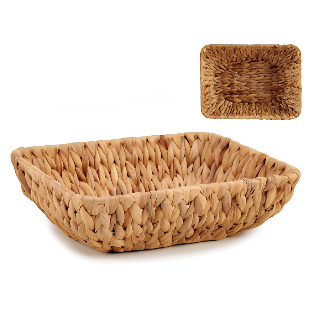 RECTANGULAR STRAW TABLE CENTREPIECE