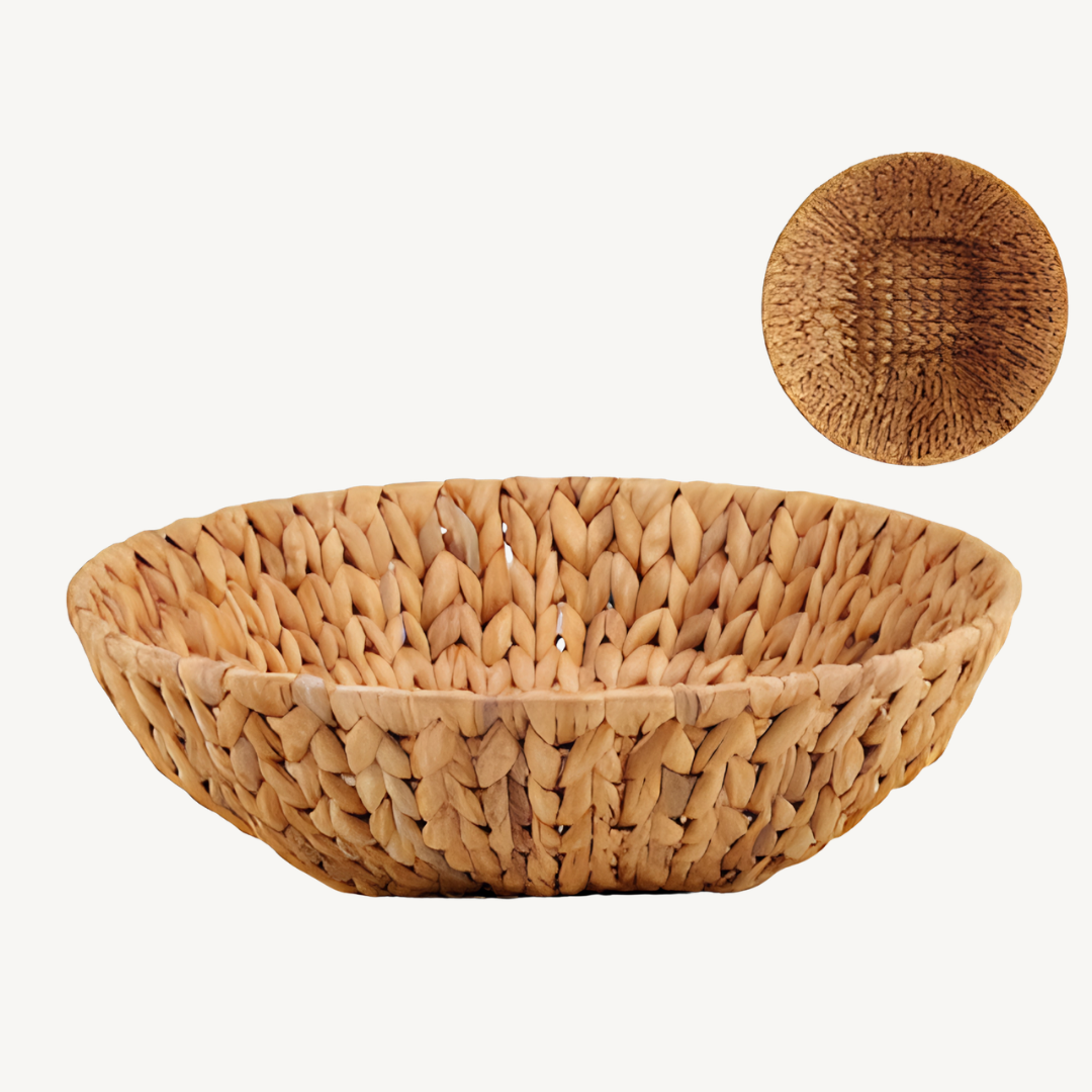 MEDIUM-HEIGHT ROUND STRAW TABLE CENTREPIECE