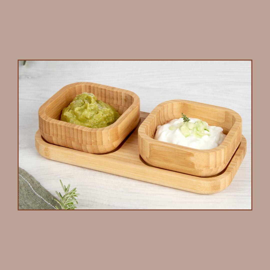 3-PIECE BAMBOO SET FOR SNACKS AR