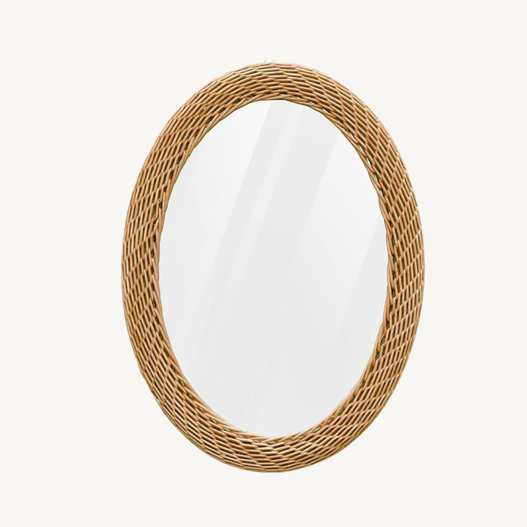 SMALL OVAL MIRROR WITH ROTIM FRAME
