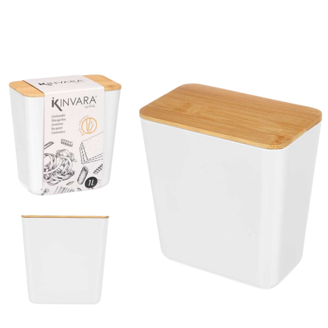 1L WHITE LOW RECTANGULAR BOTTLE AR