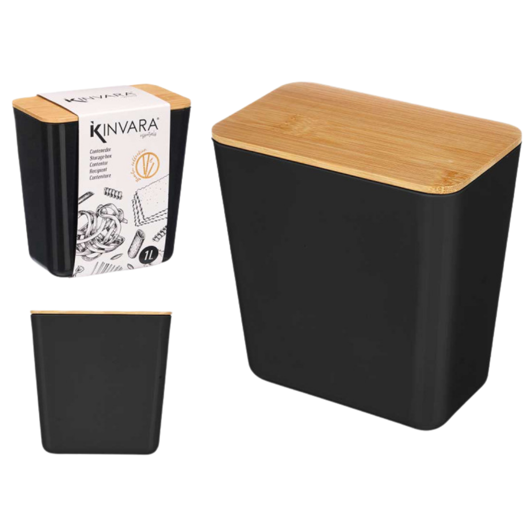 BLACK LOW RECTANGULAR BOTTLE 1L AR