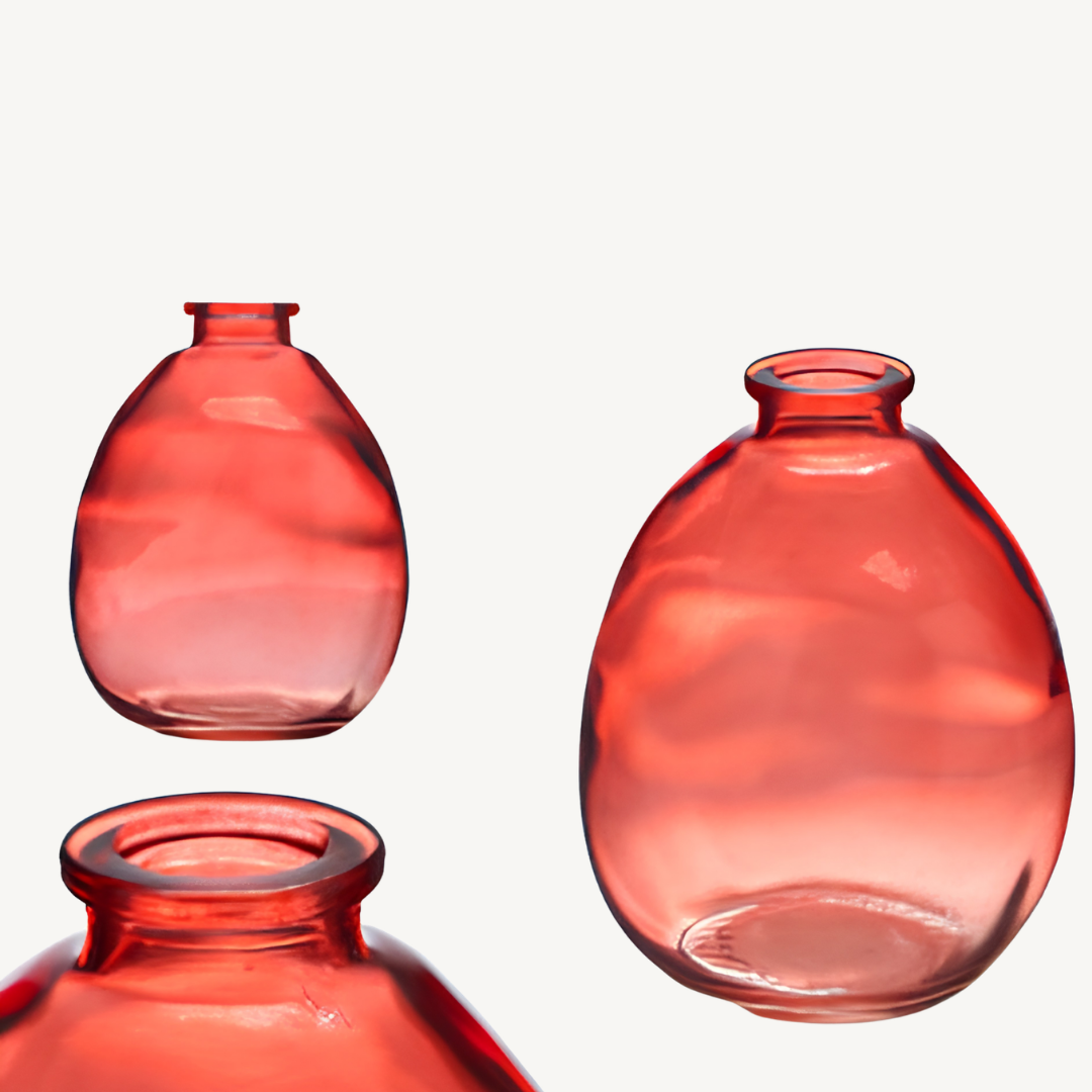 IRREGULAR REDDISH GLASS BOTTLE AR