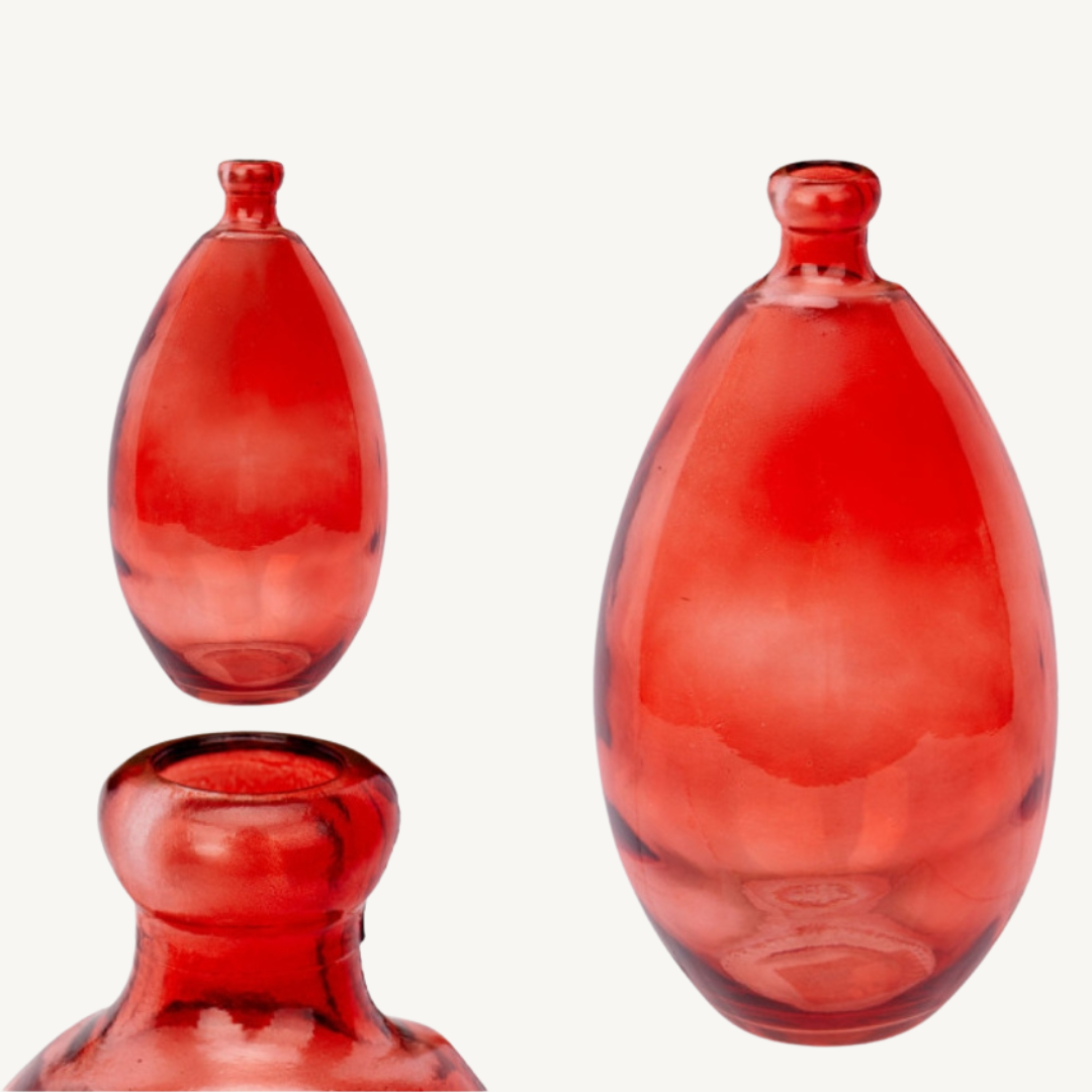 IRREGULAR CONVEX RED AR BOTTLE