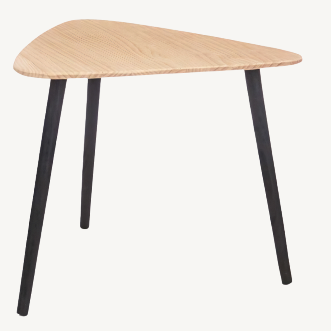 NATURAL BLACK TRIANGULAR COFFEE TABLE