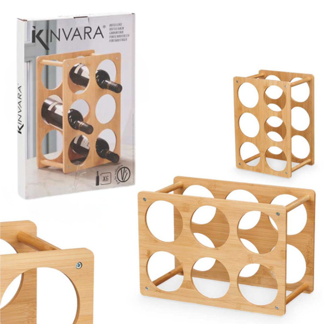 6-BOTTLE BAMBU AR HOLDER