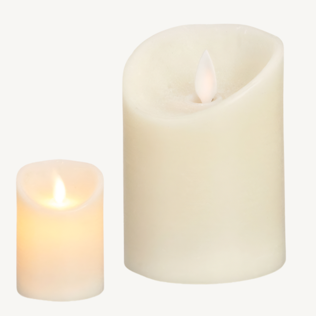 SMALL CREAM-COLOURED LED CANDLE, 10 CM, AR