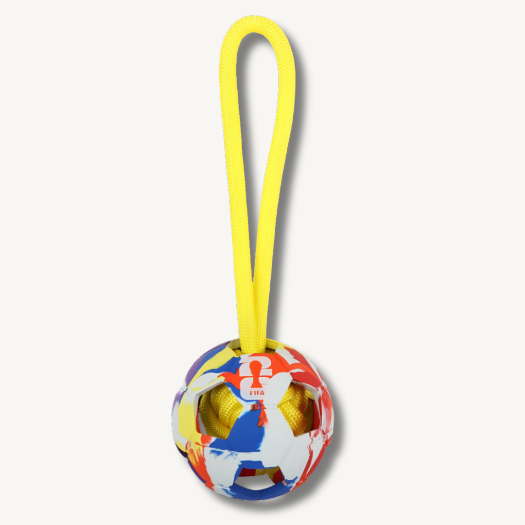 Hollow Ball with EZ Grip'N'Throw Rope, 5.5 x 18 cm, FIFA PP