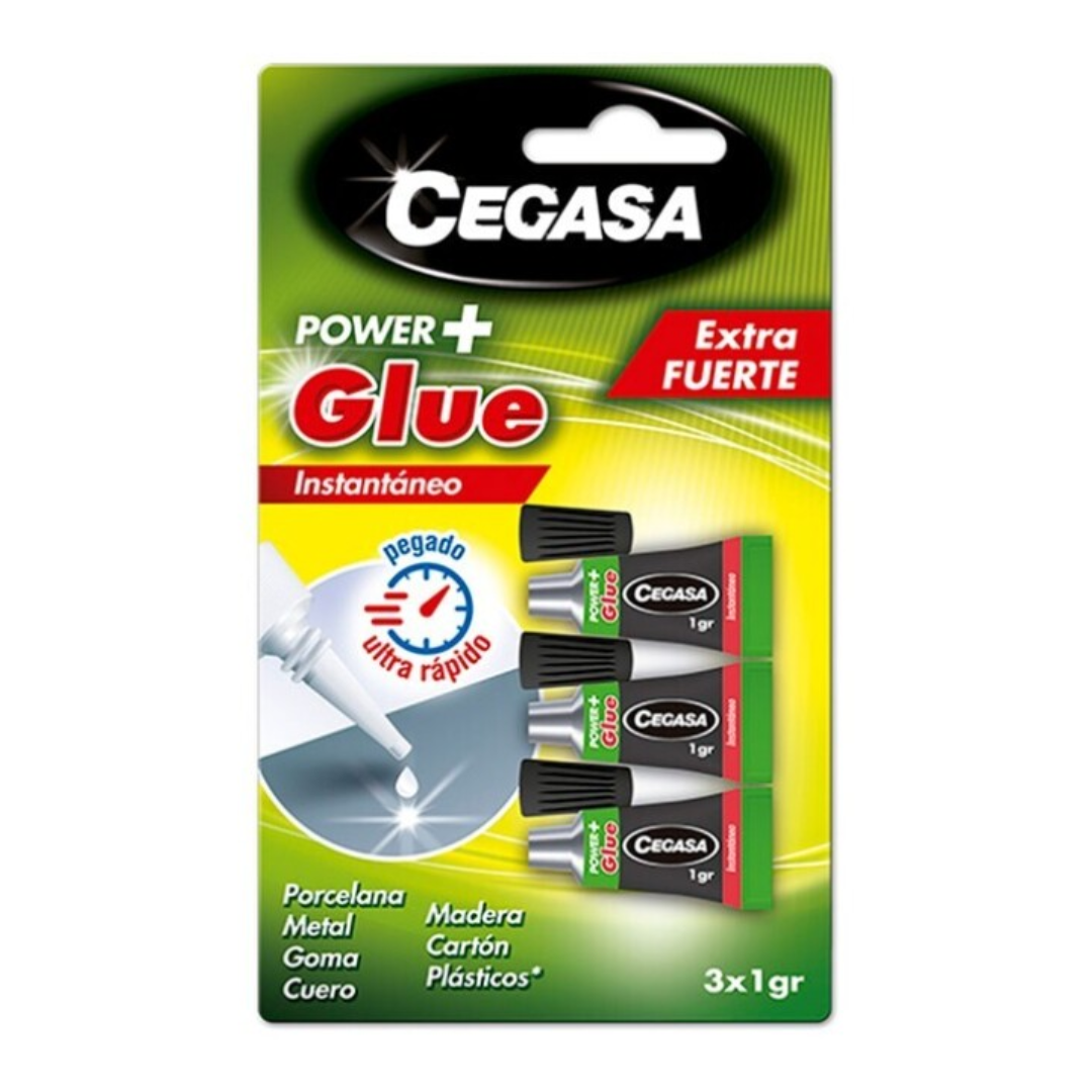 Power Gue Instant Adhesive 3x1g Cegasa