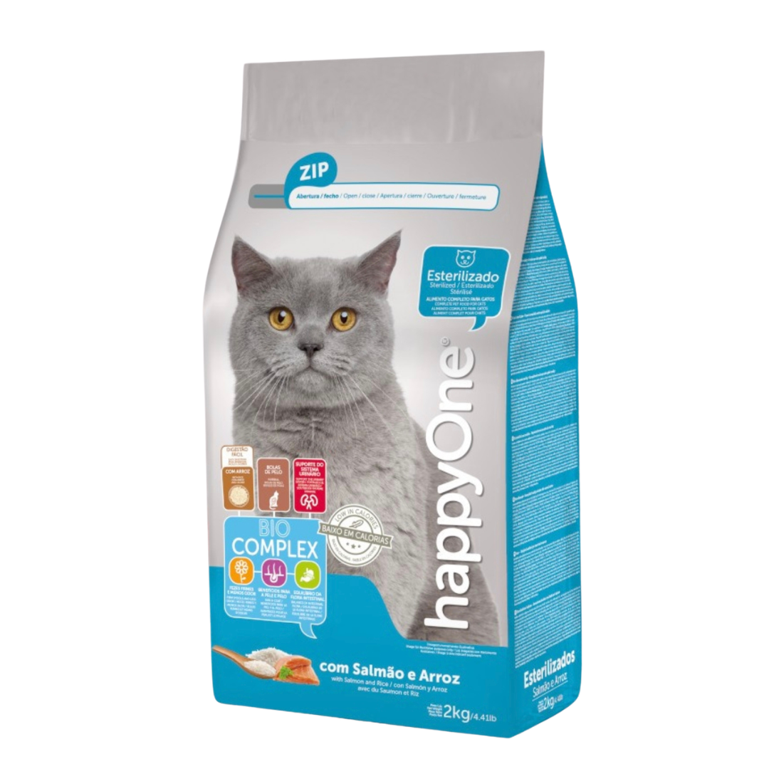 HappyOne Neutered Cat Salmon and Rice 2kg PM