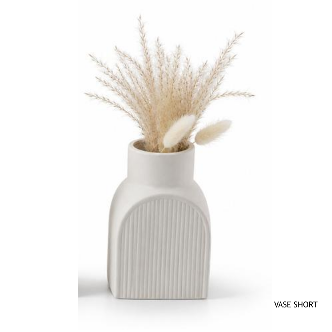 Sand-Finished Ceramic Jug, White, 10.5 x 16 cm, AB