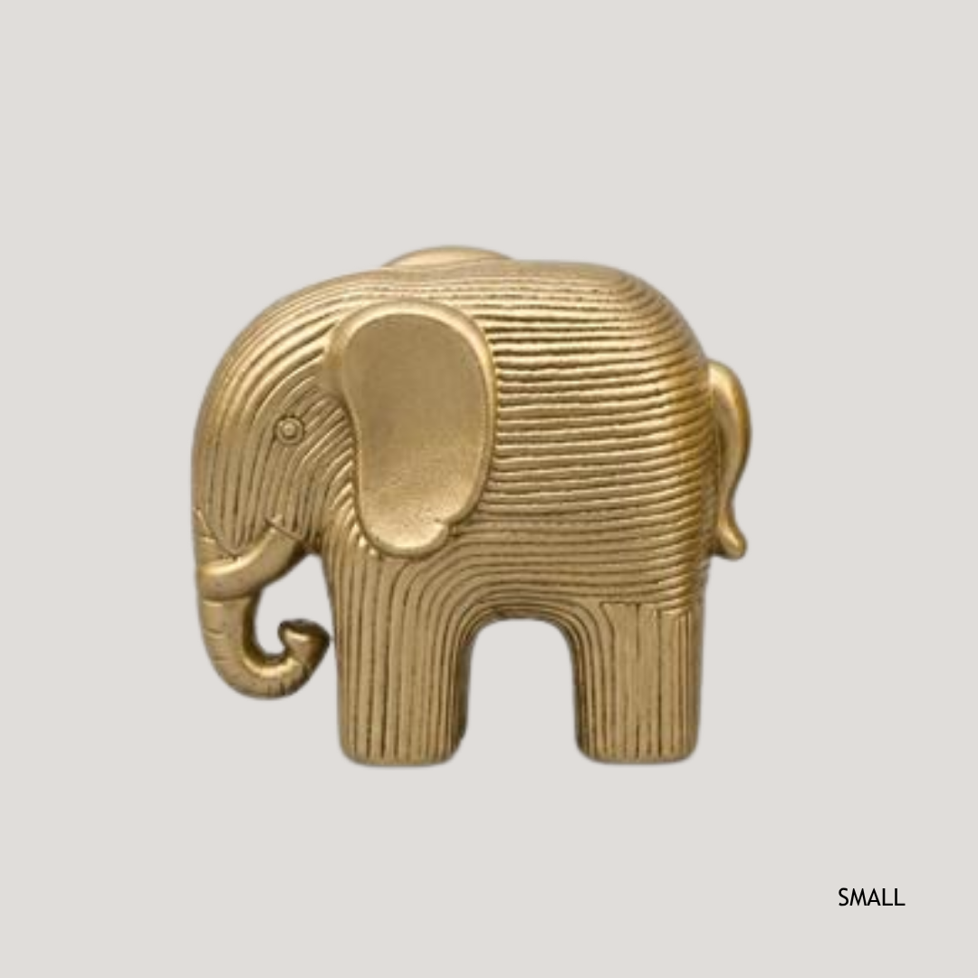 Golden Elephant Resin Figurine 13x7.5x11.5cm AB